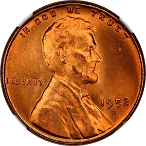 image for: 1952-S 1c NGC MS67 RD