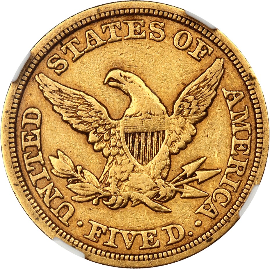 image for: 1849/49 $5 NGC/CAC XF45 (VP-001)