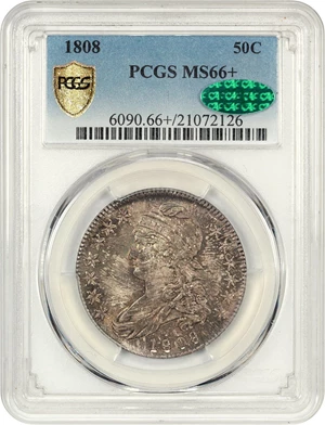 image for: 1808 50c PCGS/CAC MS66+