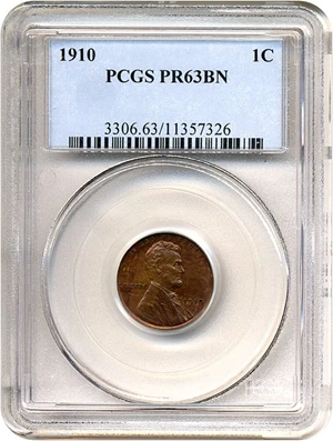 image for: 1910 1c PCGS Proof 63 BN