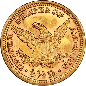 image for: 1888 $2 1/2 PCGS MS64 ex: D.L. Hansen