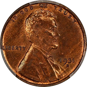 image for: 1931-D 1c PCGS MS64 BN