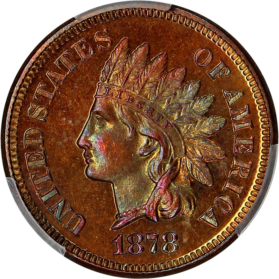 image for: 1878 1c PCGS/CAC Proof 65 RB