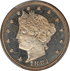 image for: 1884 5c PCGS Proof 67 CAM ex: D.L. Hansen