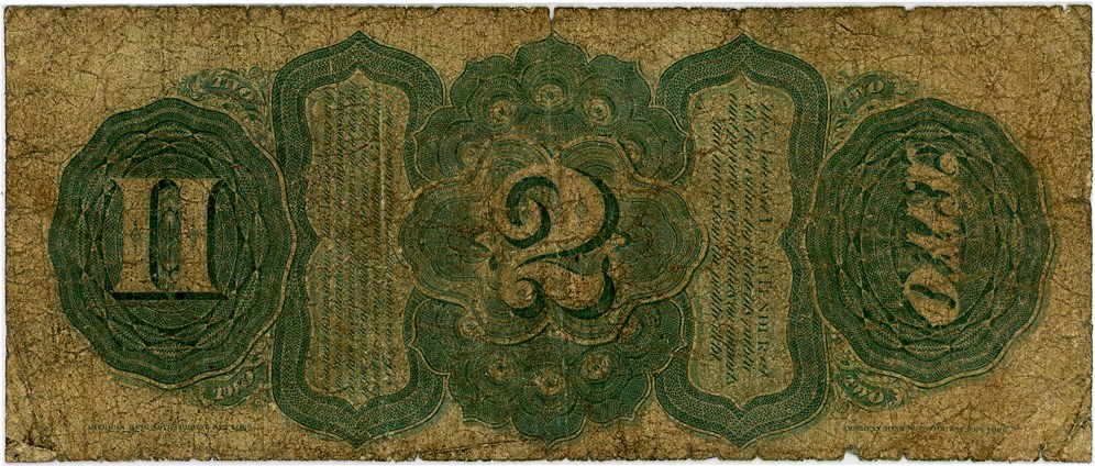 image for: FR. 42 1869 $2 Legal Tender PMG Very Good 8