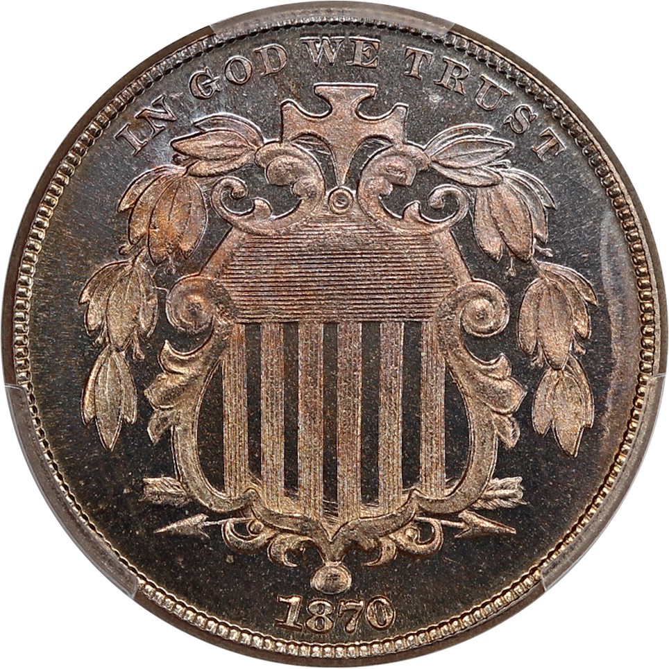 image for: 1870 5c PCGS Proof 66 CAM
