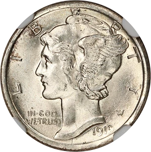 image for: 1919-D 10c NGC MS64