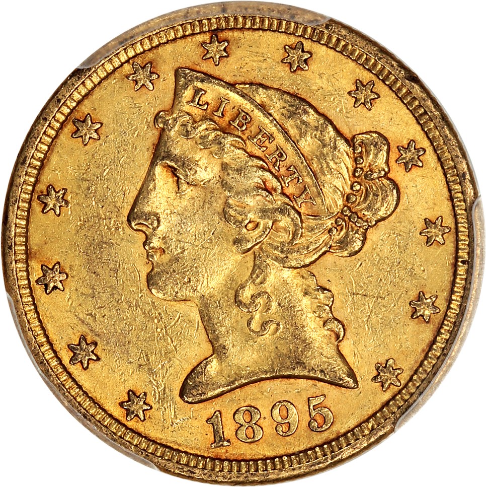 image for: 1895-S $5 PCGS MS62 ex: D.L. Hansen