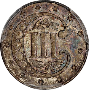 image for: 1865 3cS PCGS MS65