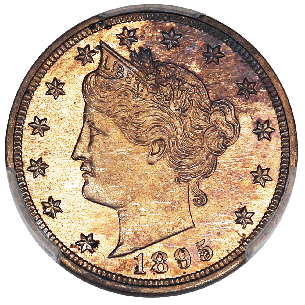 image for: 1895 5c PCGS Proof 64 ex: D.L. Hansen