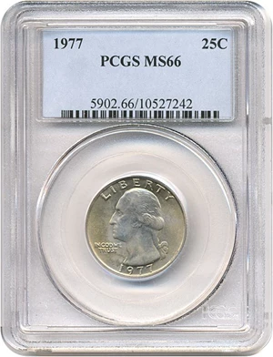 image for: 1977 25c PCGS MS66