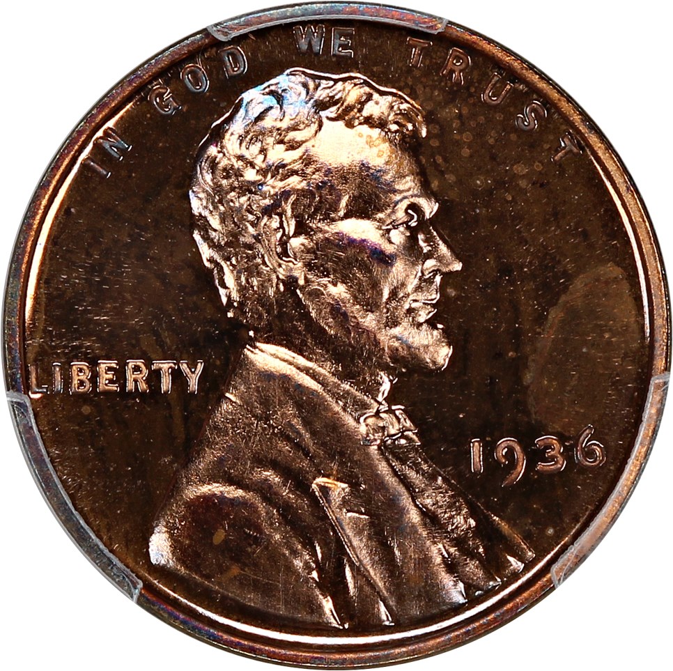 image for: 1936 1c PCGS Proof 65 RB (Type 2, Brilliant Finish)