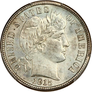 image for: 1915-S 10c PCGS MS66