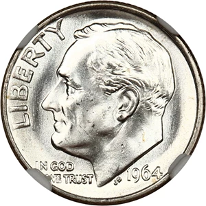 image for: 1964 10c NGC MS66 FB