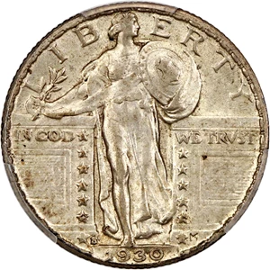 image for: 1930-S 25c PCGS AU55