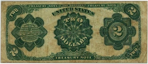 image for: FR. 357 1891 $2 Treasury Note PMG Fine 15