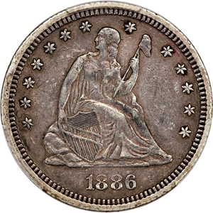 image for: 1886 25c PCGS XF40