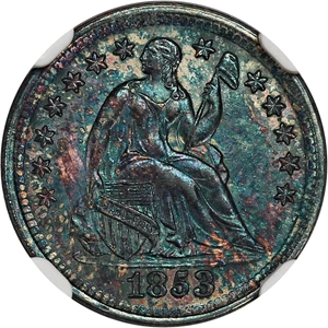 image for: 1853 H10c NGC MS64 (No Arrows)