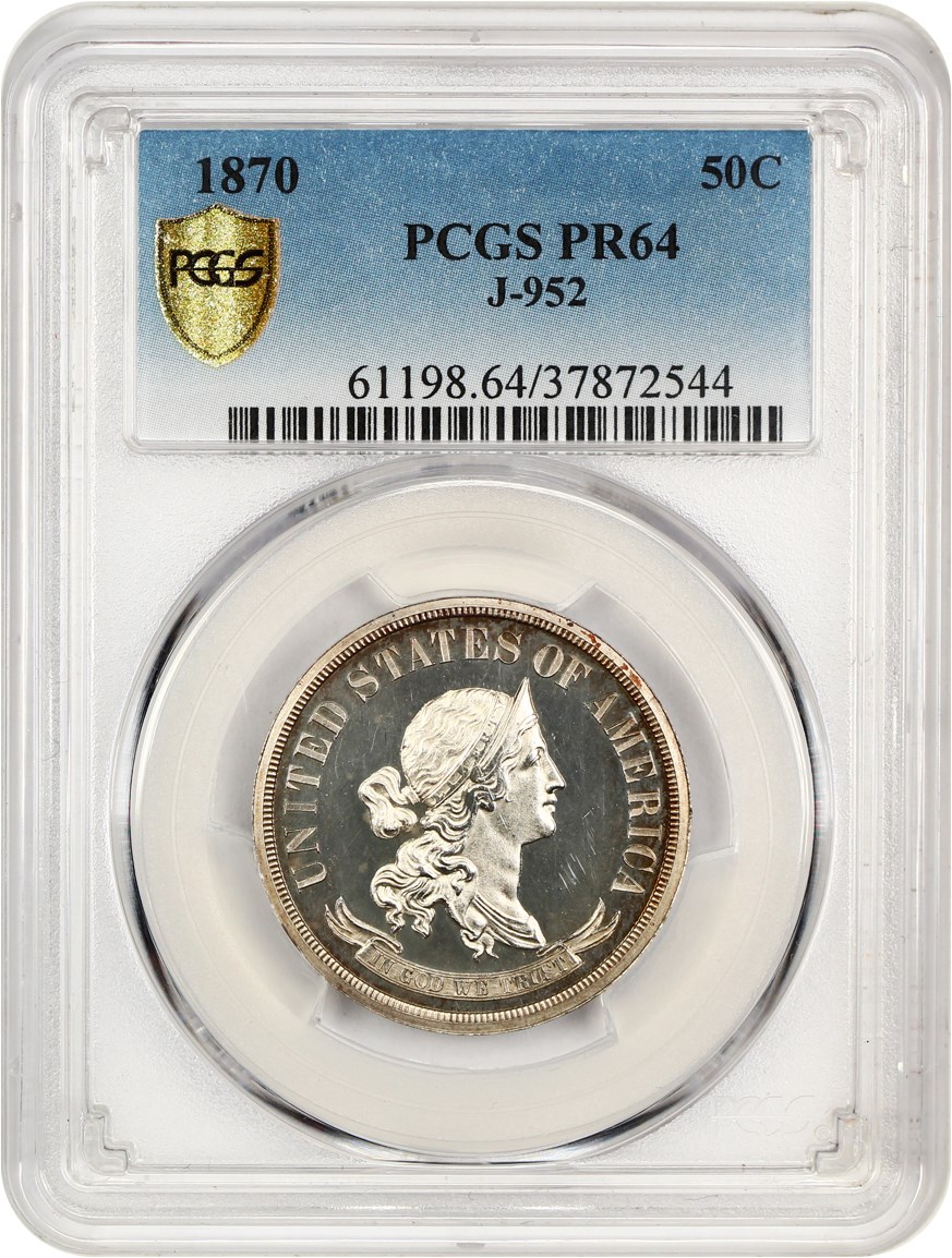 image for: Pattern: 1870 P50c PCGS Proof 64 (J-952)