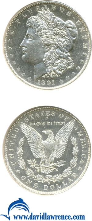 image for: 1891-O $1 NGC MS64 PL