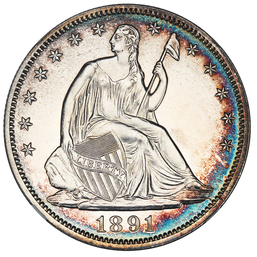 image for: 1891 50c NGC Proof 64