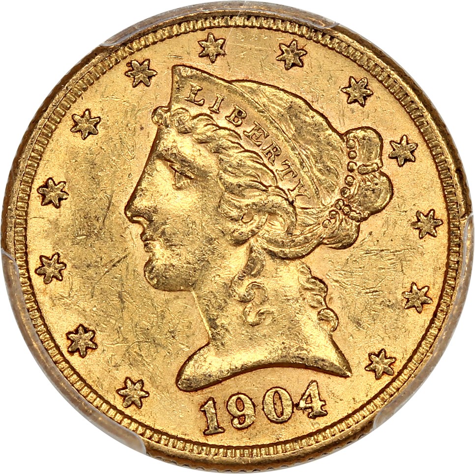 image for: 1904-S $5 PCGS MS61 ex: D.L. Hansen
