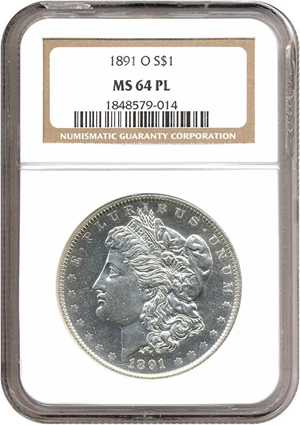 image for: 1891-O $1 NGC MS64 PL