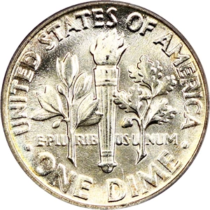 image for: 1951 10c PCGS MS66 FB (Omaha Bank Hoard)