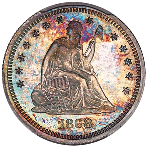 image for: 1868 25c PCGS Proof 65