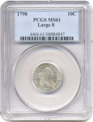 image for: 1798 10C Large 8 PCGS MS61