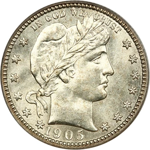 image for: 1905-S 25c PCGS MS66