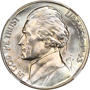 image for: 1943-D 5c NGC MS67