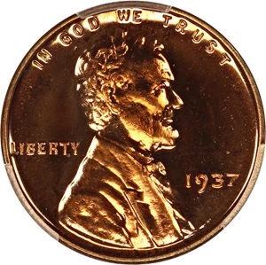 image for: 1937 1c PCGS Proof 67 RD