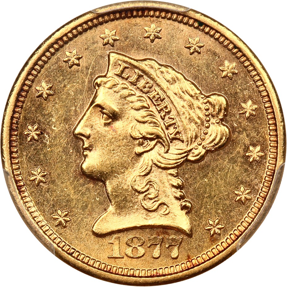 image for: 1877-S $2 1/2 PCGS MS62