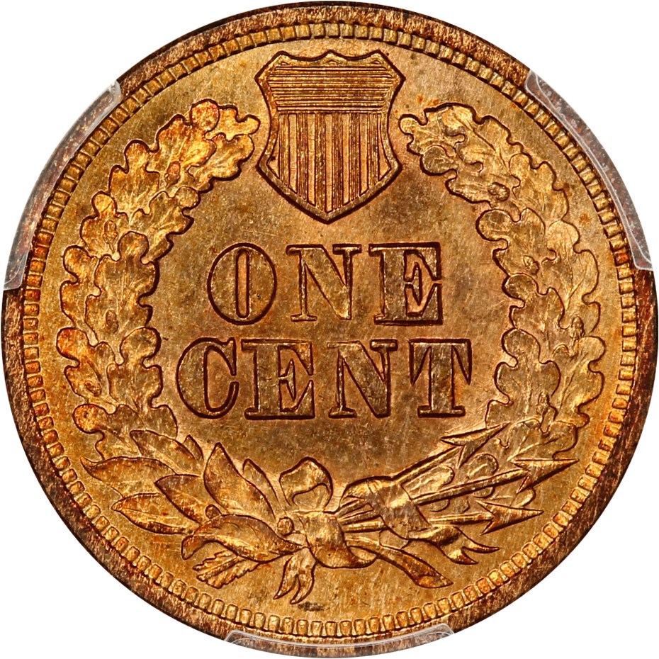 image for: 1869 1c PCGS/CAC MS65+ RD