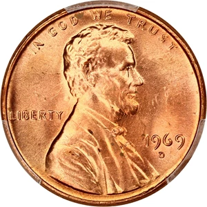 image for: 1969-D 1c PCGS MS66 RD (No FG FS-901)