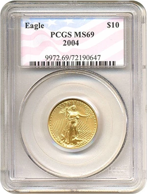 image for: 2004 $10 Gold Eagle PCGS MS69