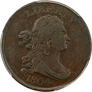 image for: 1804 Crosslet 4 1/2c PCGS VF30 (No Stems, C-12)
