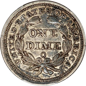 image for: 1858-O 10c PCGS XF40