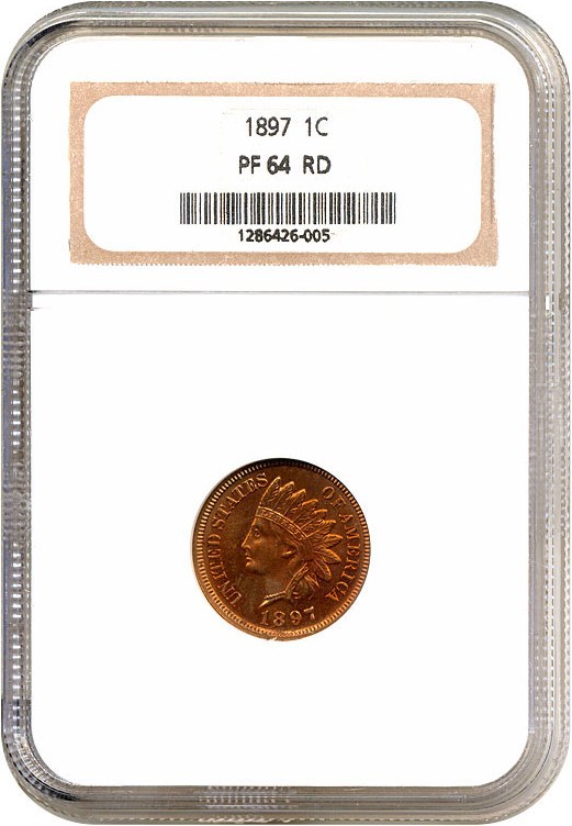 image for: 1897 1c  NGC Proof 64 RD