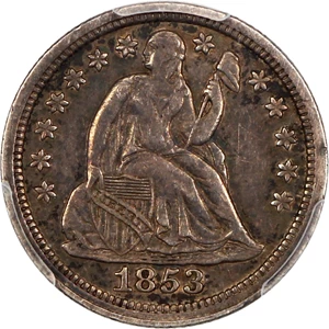 image for: 1853 10c PCGS XF40 (No Arrows)