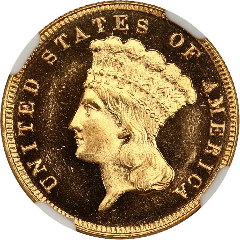 image for: 1888 $3 NGC/CAC Proof 63 CAM