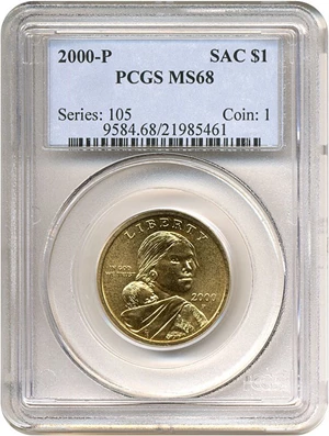 image for: 2000-P Sac $1 PCGS MS68