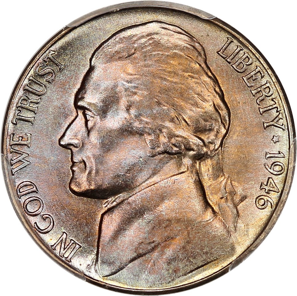 image for: 1946-D 5c PCGS MS66 FS