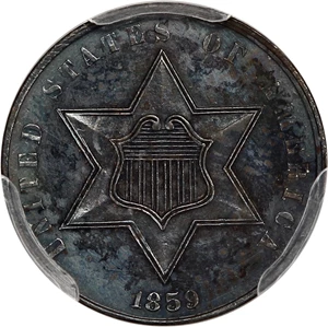 image for: 1859 3cS PCGS Proof 64