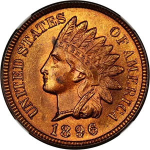 image for: 1896 1c NGC MS64 RB