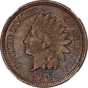 image for: 1906 1c NGC MS64 BN