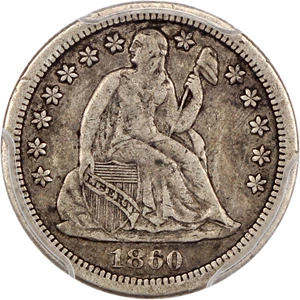 image for: 1860-S 10c PCGS VF25
