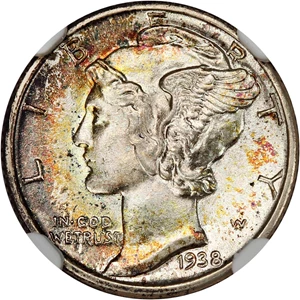 image for: 1938 10c NGC MS66