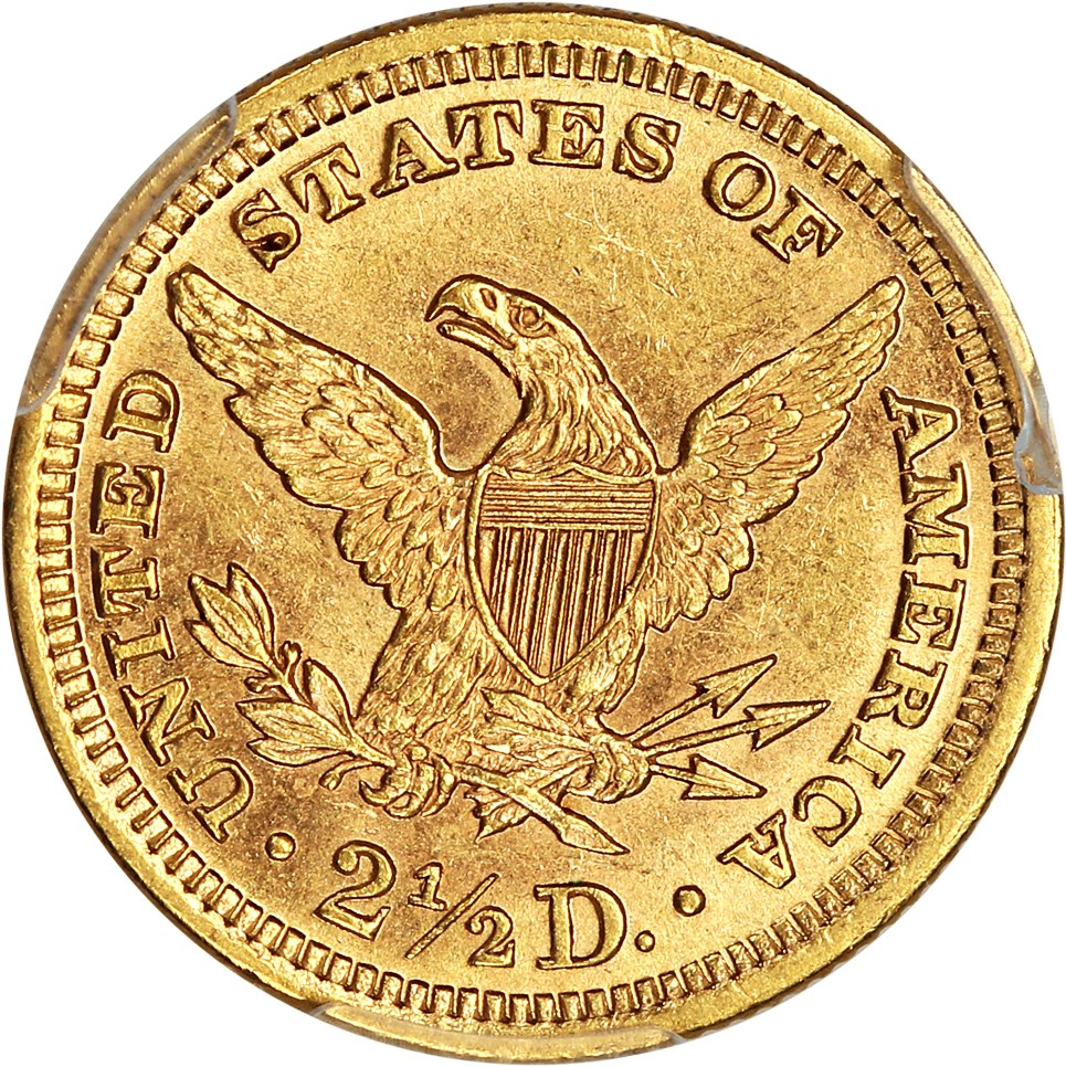image for: 1892 $2 1/2 PCGS MS62